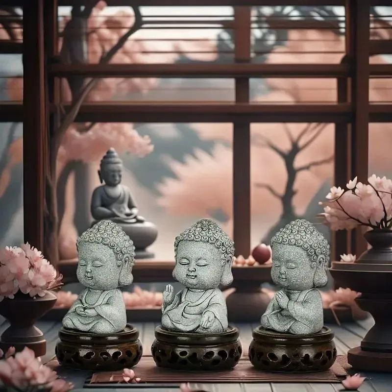 可愛い石仏 仏 石 手を合わせる 瞑想 zen 禅 仏像 置物 オブジェ