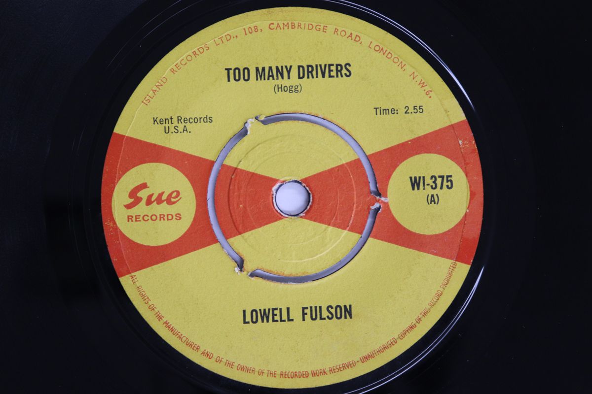 英7” Lowell Fulson Too Many Drivers WI375 Sue Records /00080 7 Lowell Fulson Too Many Drivers Wi375 Sue Records /00080 | eBay