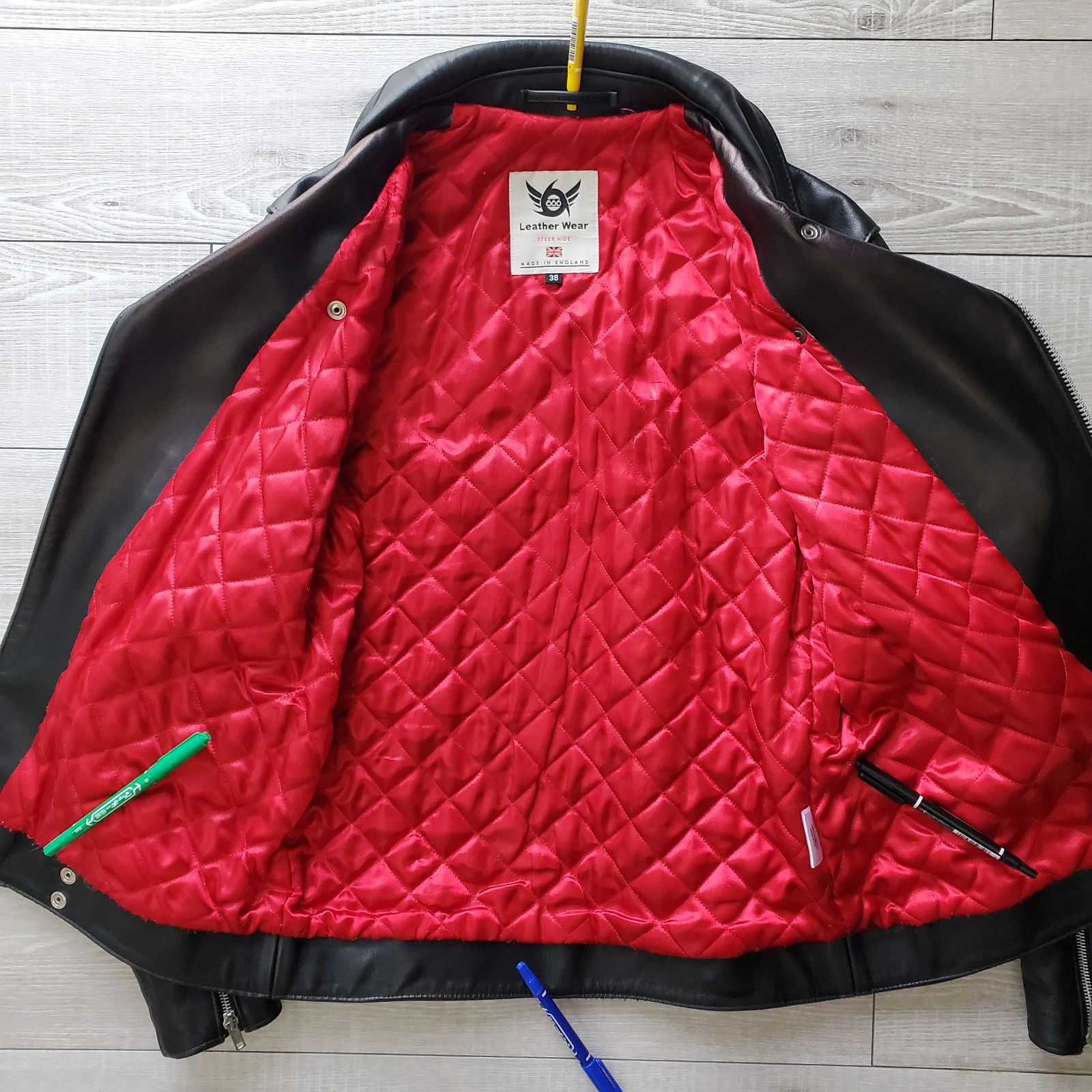 666 LEATHER WEAR□美品 2012年 イングランド製 LJM-8 牛革 Front Flap 