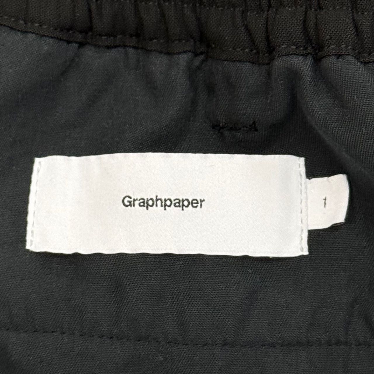 定価39600円 Graphpaper Deep Black Wool Wide Tapered Slacks