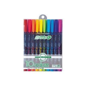 (業務用5セット) トンボ鉛筆 蛍光マーカー/蛍コート80 【10色セット】 W