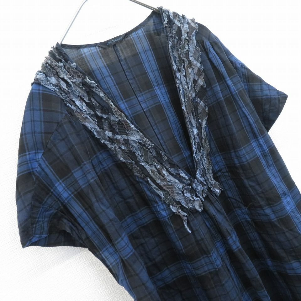 パドカレ pasdecalais シャツ ブラウス プルオーバー Vネック チェック
