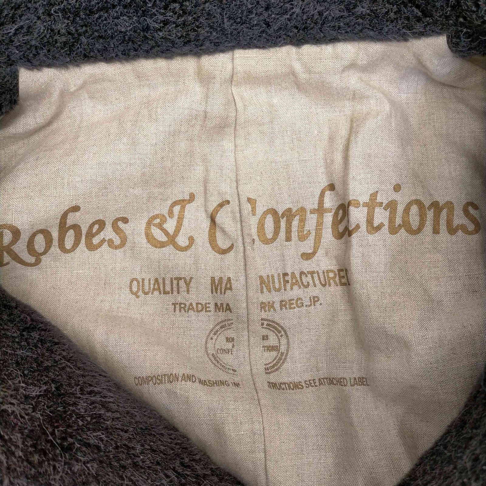 ローブスアンドコンフェクションズ Robes&Confections 裏地リネン