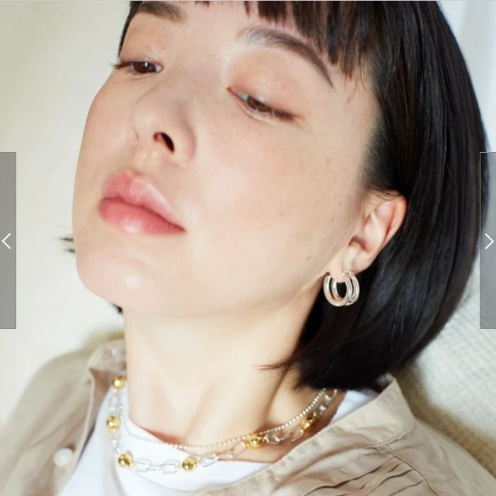 【Nothing And Others/ナッシングアンドアザーズ】Simple 2line Pierce ダブル リング ピアス シルバー