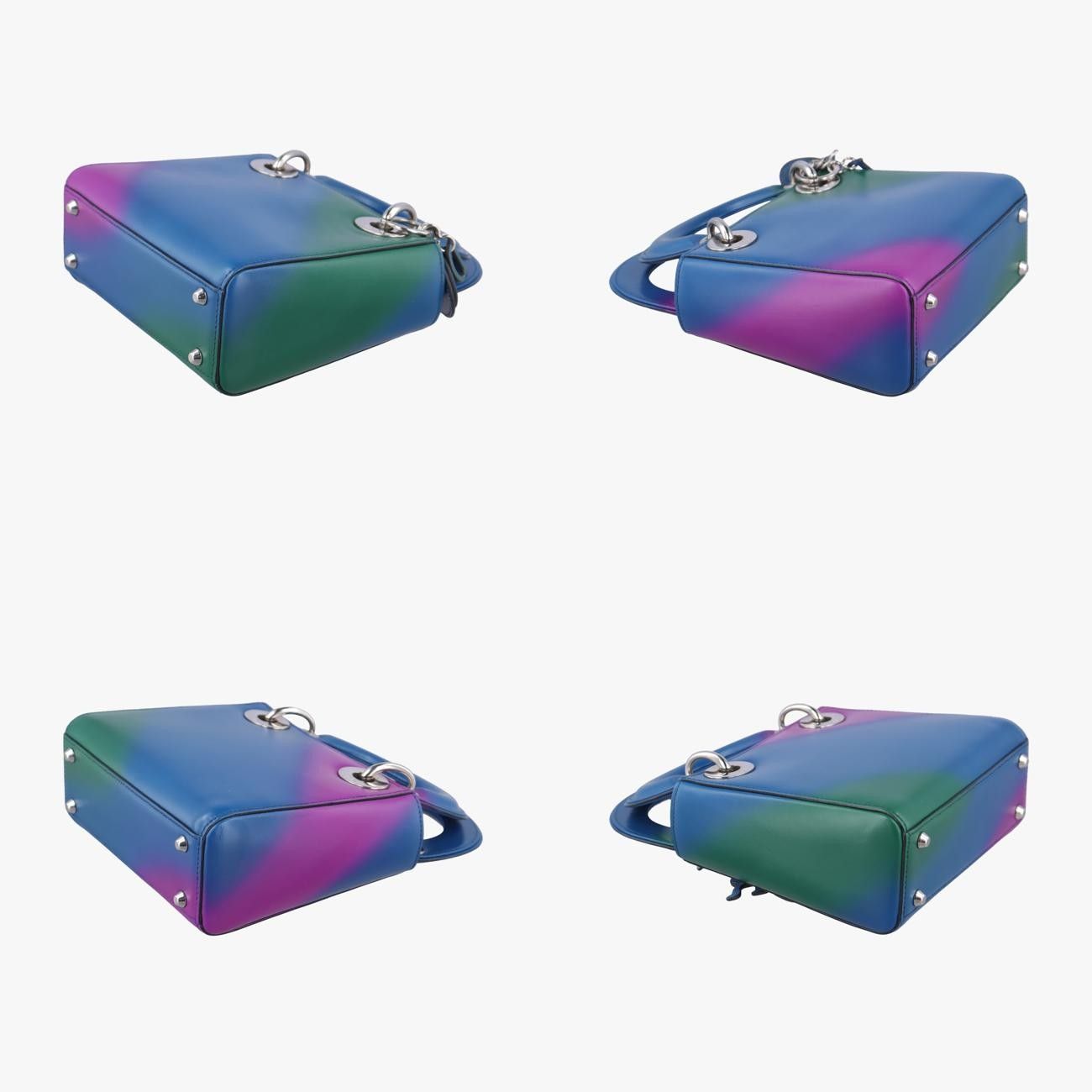 クリスチャンディオールChristian Diorレディディオールブルー×グリーン×パープルレザー04-MA-1113 DECORATOM_COM_BR