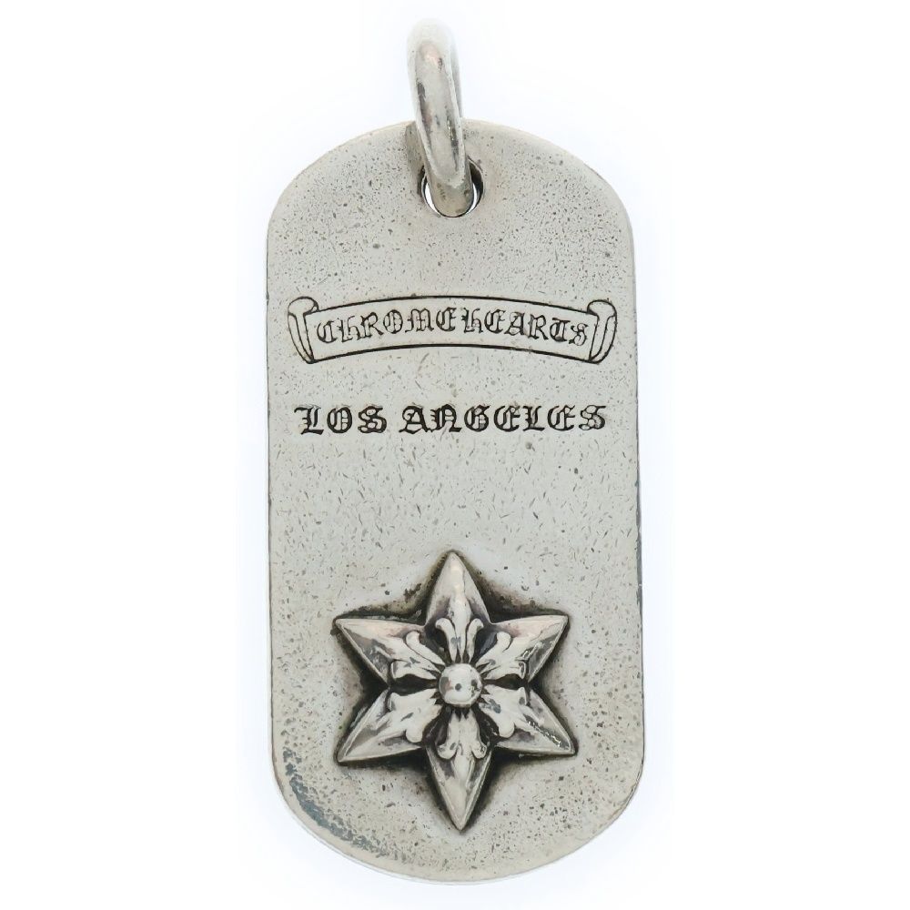 CHROME HEARTS クロムハーツ RAISED STAR DOG TAG レイズドスター ドッグタグ ロサンゼルス ペンダントトップ シルバー