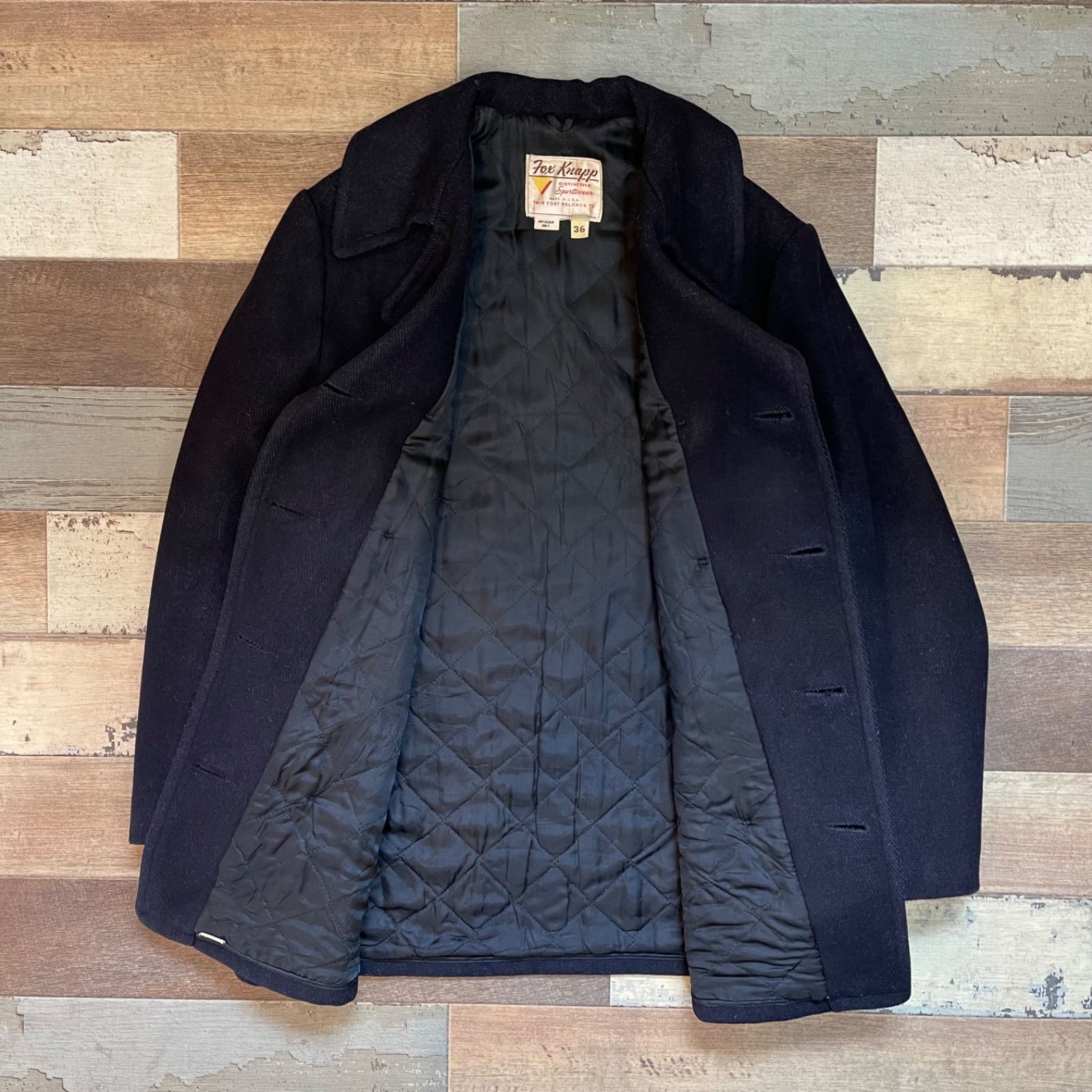 【美品】　ピーコート　Fox Knapp 60s ヴィンテージ Pコート 60's ビンテージ Fox Knapp ピーコート made in USA - メルカリ