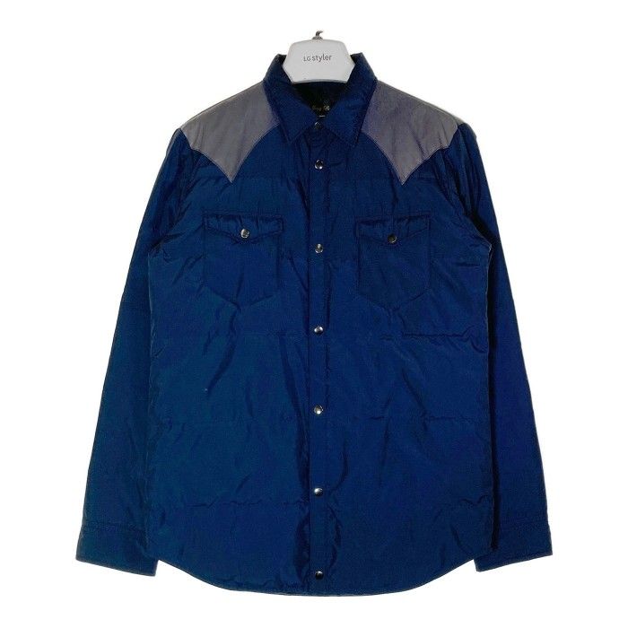 Falling Bones フォーリングボーンズ パディング ウエスタンシャツ ライトアウター ネイビー 岩城滉一 Size S 相当