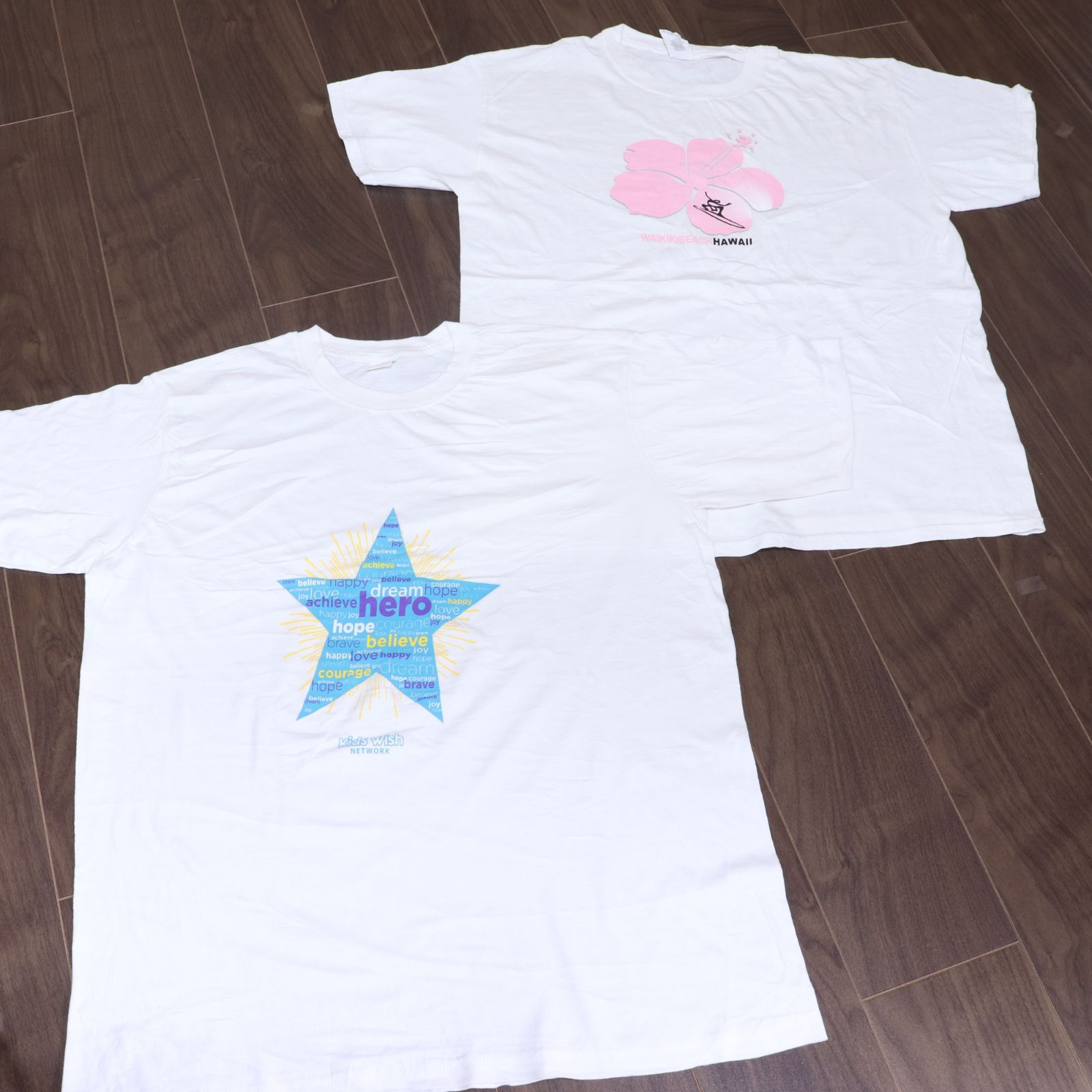 輸入Tシャツ 白 ホワイト 半袖 丸首 プリント １０枚セット まとめ売り