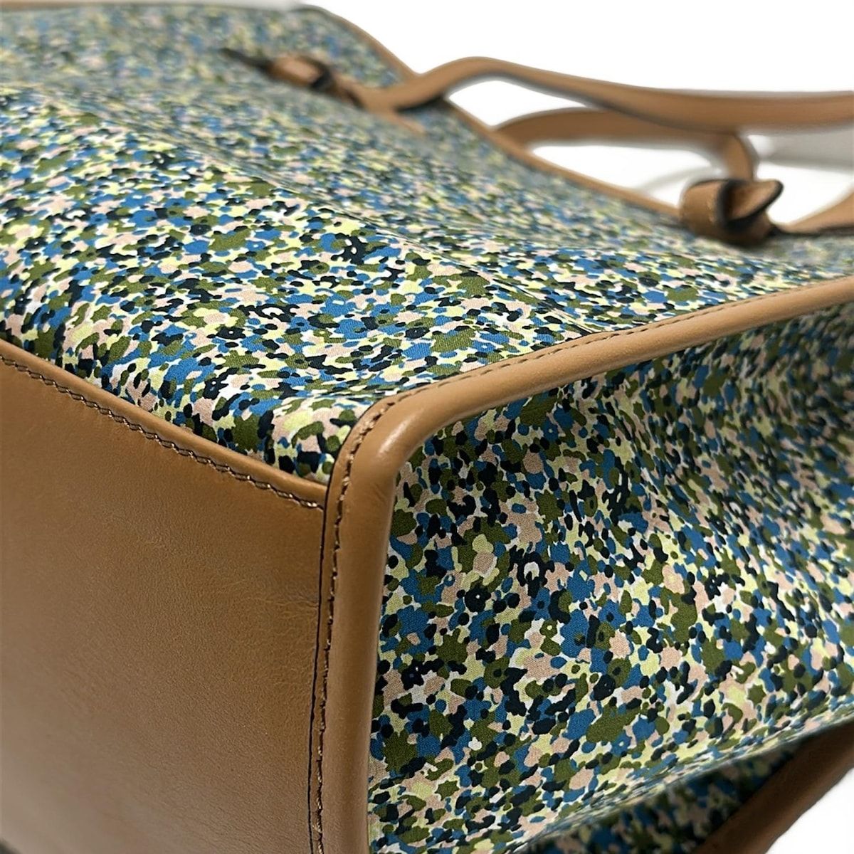 ブルー×ブラウン×マルチ レザー