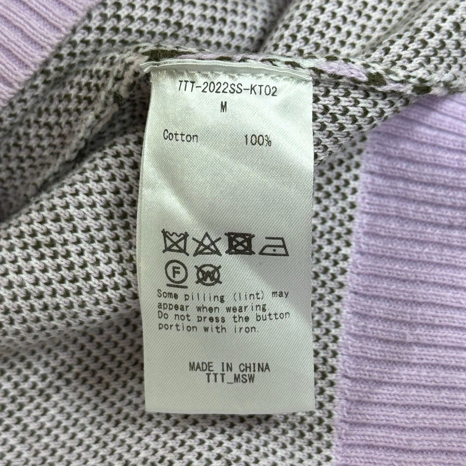 TTT_MSW 22SS Flower Jacquard Knit Cardigan フラワー ジャガード 