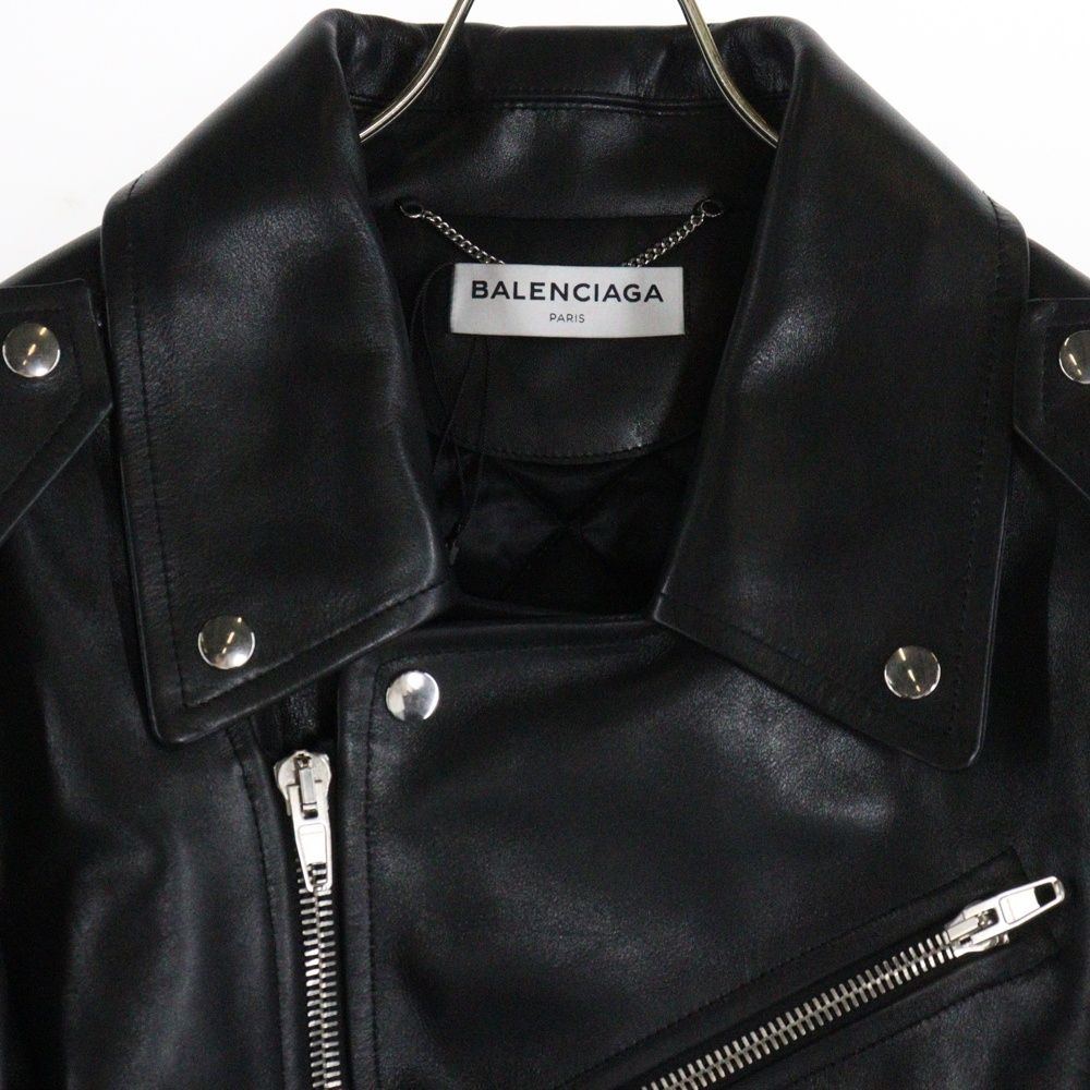 バレンシアガ 16AW スウィングトップ ダブルライダースジャケット BALENCIAGA バレンシアガ 16AW SWING TOP LEATHER JACKET 446474