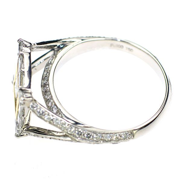 Pt900　高品質ダイヤモンドリング　D0.39ct　ミステリーセッティング Pt900/K18YG ダイヤモンド リング 1.65ct ミステリー