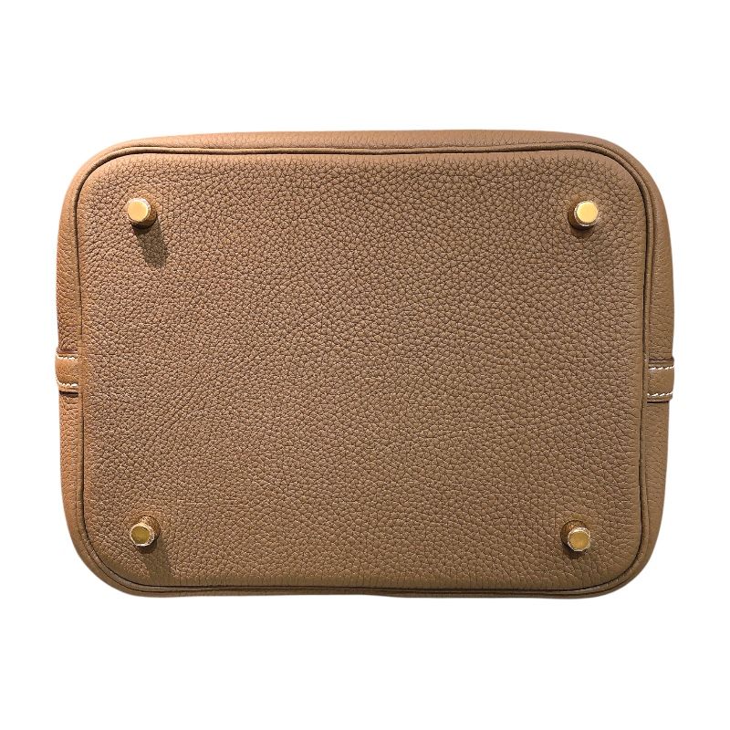 エルメス HERMES ピコタンロックMM D刻 エトゥープ ゴールド金具