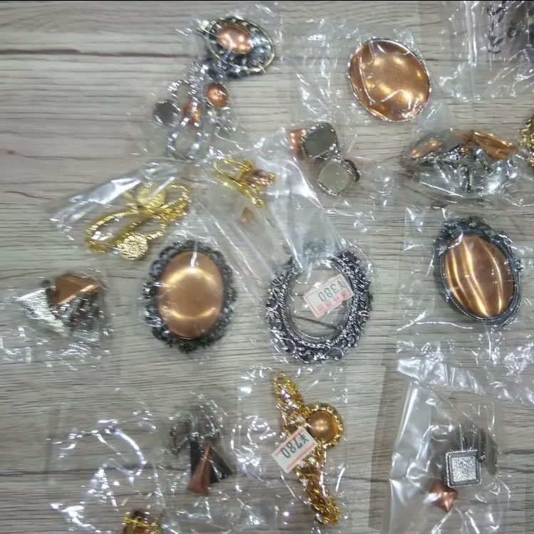 K107七宝焼アクセサリーパーツ素材大量100セット