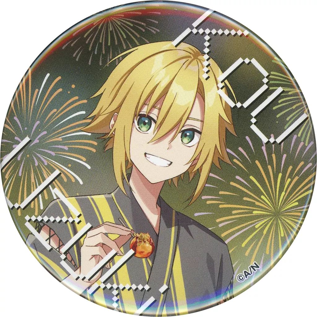 中古】バッジ・ビンズ 卯月コウ 等身75mm缶バッジ(浴衣ver