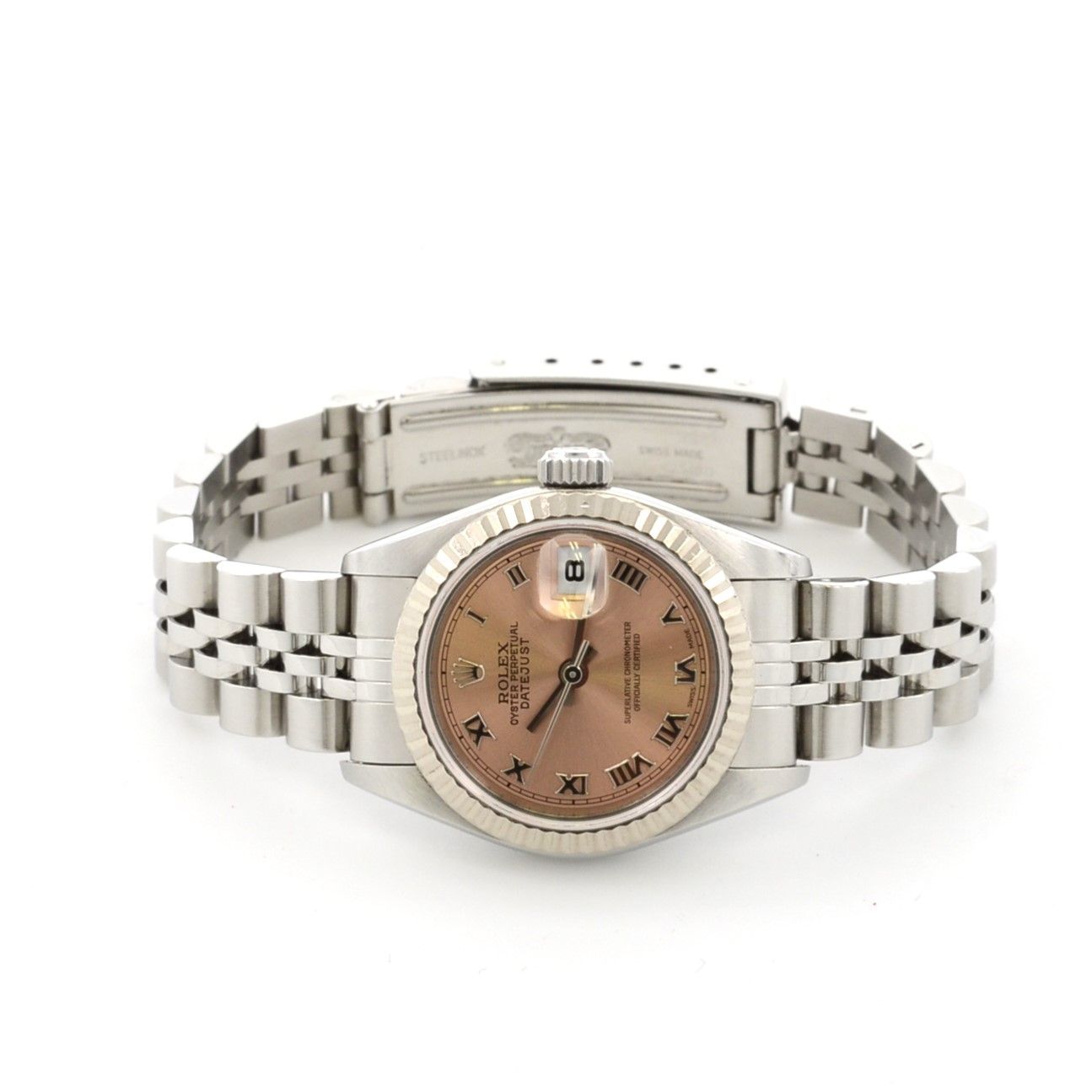 ROLEX ロレックス ROLEX デイトジャスト 79174 P番 自動巻 ピンク文字盤 SS WG レディース腕時計
