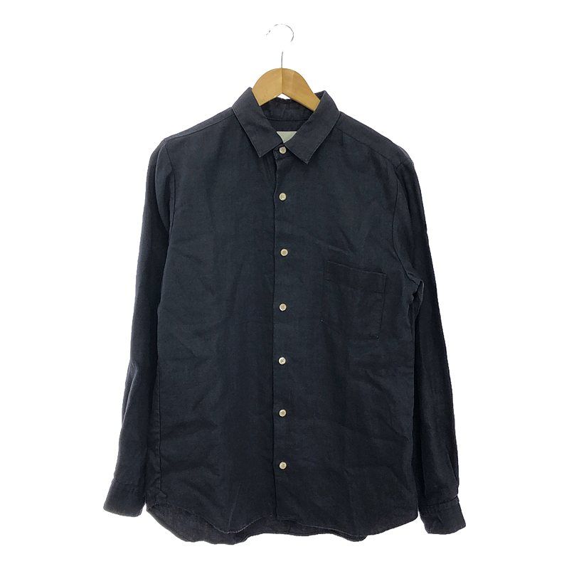 nest robe CONFECT / ネストローブコンフェクト | リネン レギュラーシャツ | 3 | ネイビー | メンズ