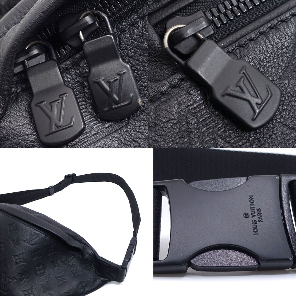 栄 ルイヴィトン ディスカバリー バムバッグ ボディバッグ M44388 モノグラム シャドウ ブラック金具 DECORATOM_COM_BR