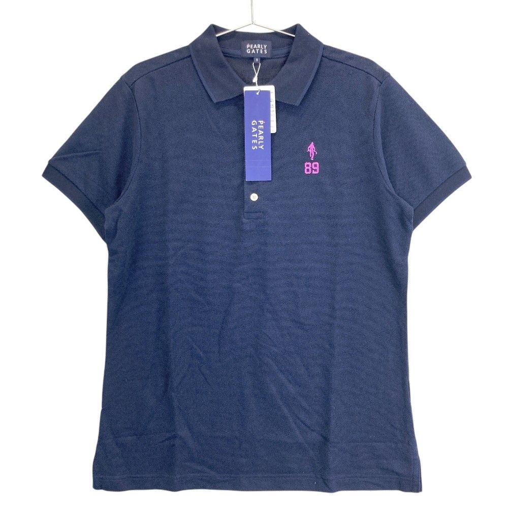 サイズ 5 PEARLY GATES パーリーゲイツ 半袖ポロシャツ 刺繍 ネイビー系 240101441316 ゴルフウェア メンズ ストスト