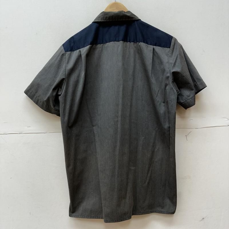 美品　stussy刺繍ロゴワッペン　半袖ワークシャツ ブラック　M00s 美品 stussy刺繍ロゴワッペン 半袖ワークシャツ ブラック M00s
