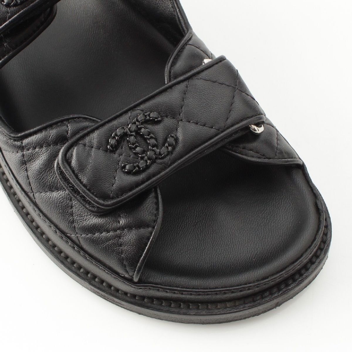 シャネル 17P マトラッセ レザー ココマーク ストラップ コンフォート  