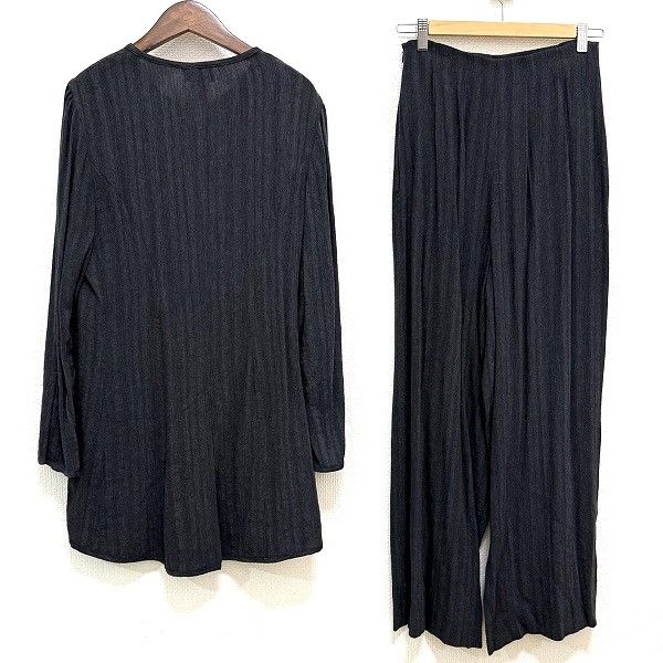 anc ケンゾー KENZO セットアップ 38 チャコールグレー ツーピース パンツ 麻混 ヴィンテージ レディース 969791