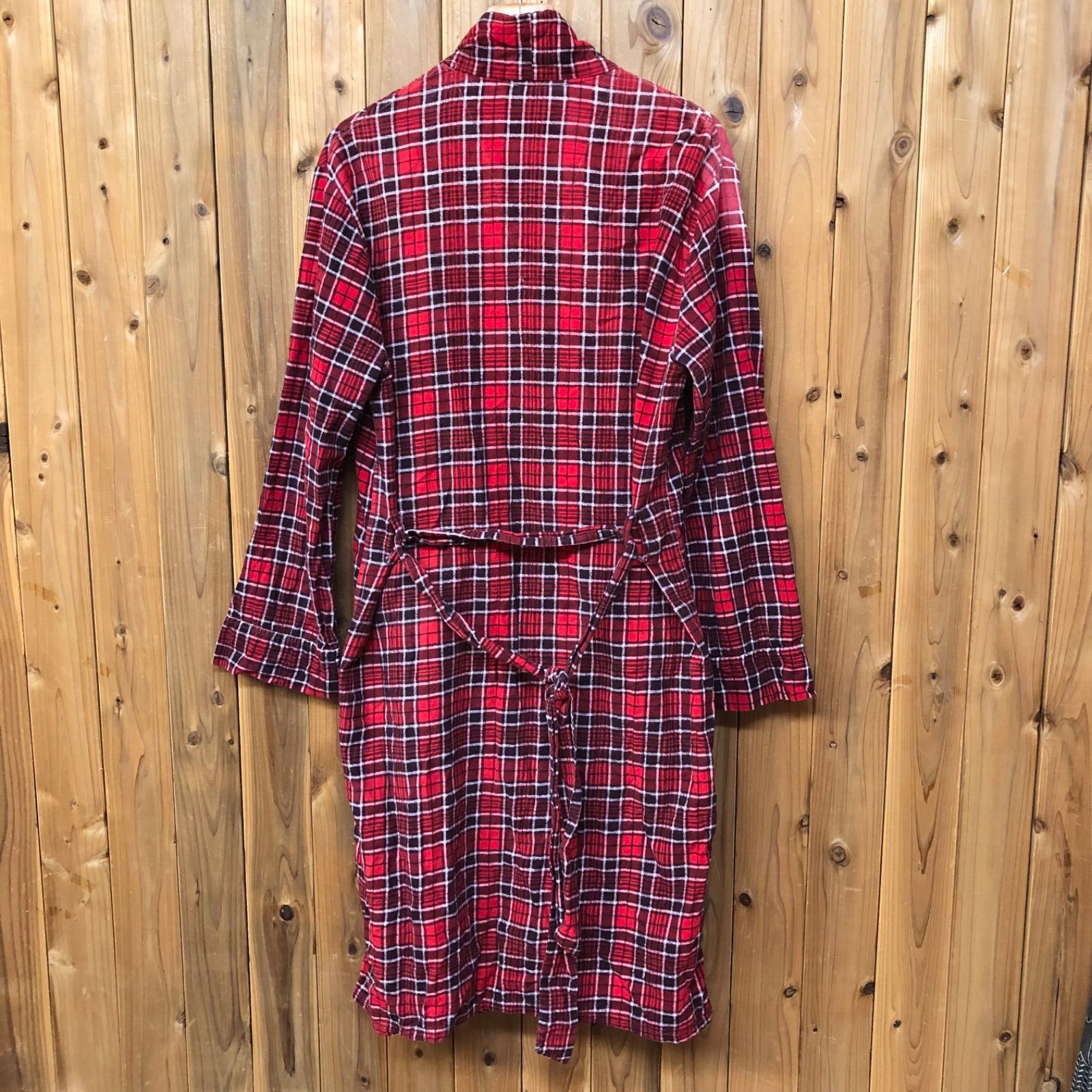 60 s Leisure Robe ヴィンテージ ガウンコート フランネルローブ ハウスコート タータンチェック ロングコート 羽織 ヴィンテージ 古着