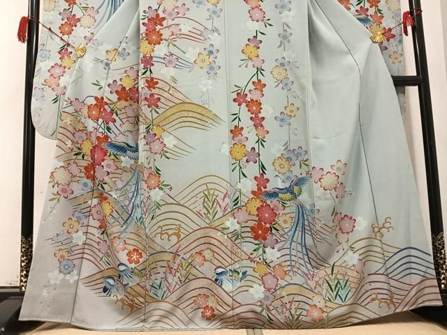 平和屋着物●豪華振袖　友禅　鳳凰鴛鴦花文　金彩　正絹　逸品　AABB5121ph 平和屋着物○豪華振袖 友禅 鳳凰鴛鴦花文 金彩 正絹 逸品 AABB5121ph 楽天