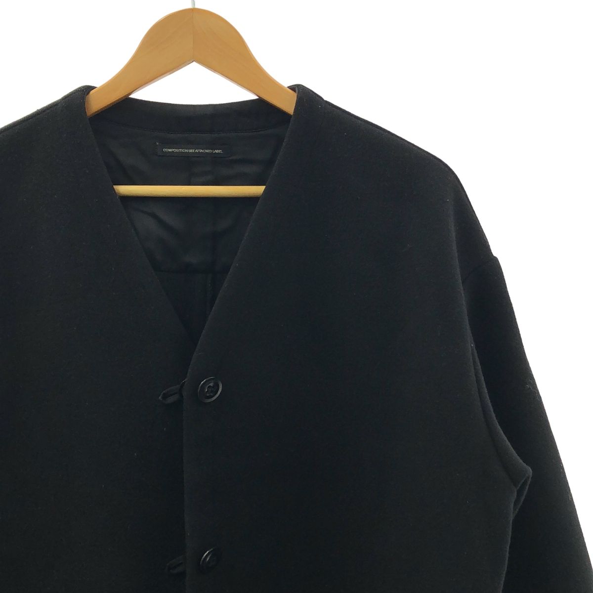 Y s | ワイズヨウジヤマモト | 2019AW | ウール リバーシブル ノーカラー コート | 1 | ブラック | レディース