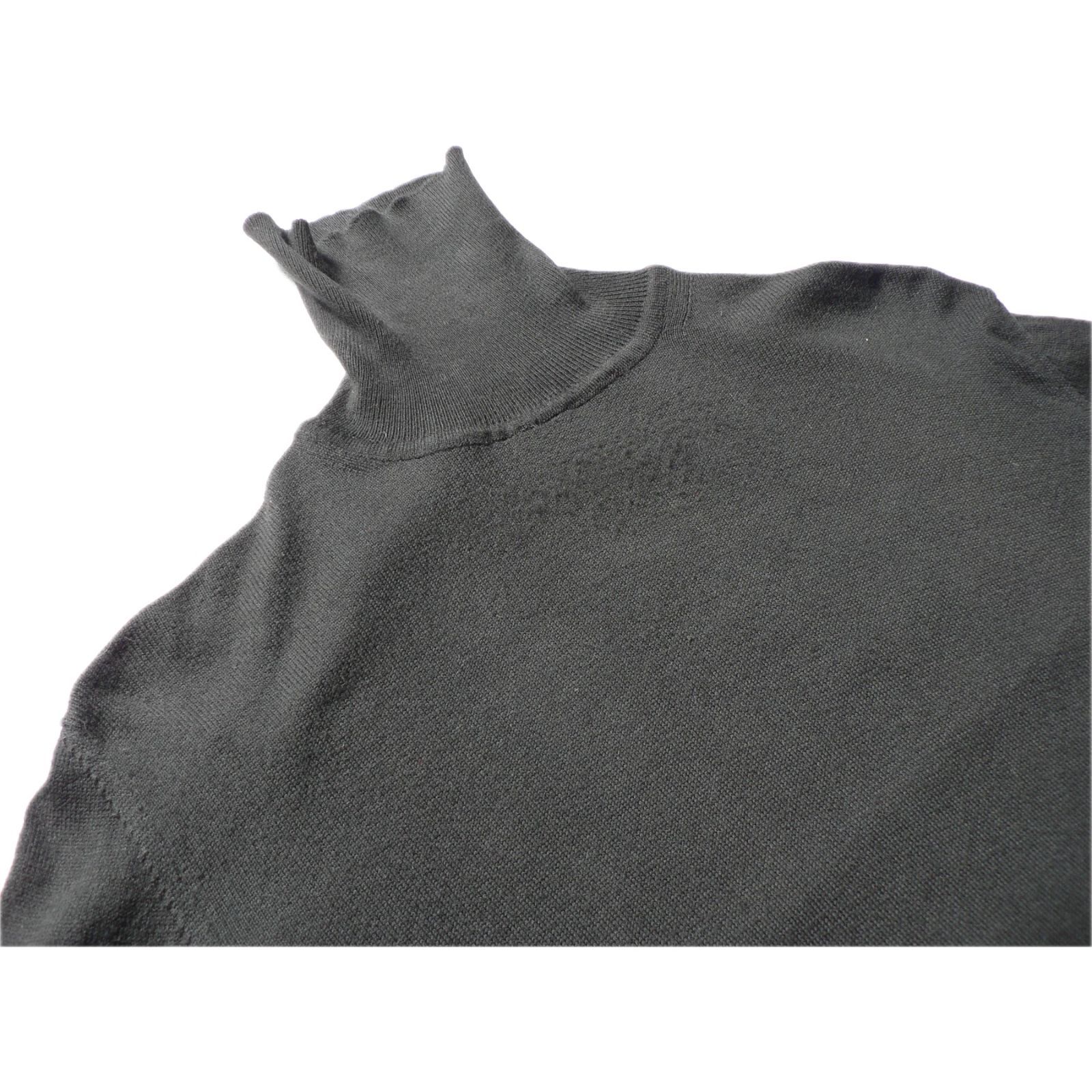 【1999】90s "本人期" HELMUT LANG black cotton turtle neck knit archive