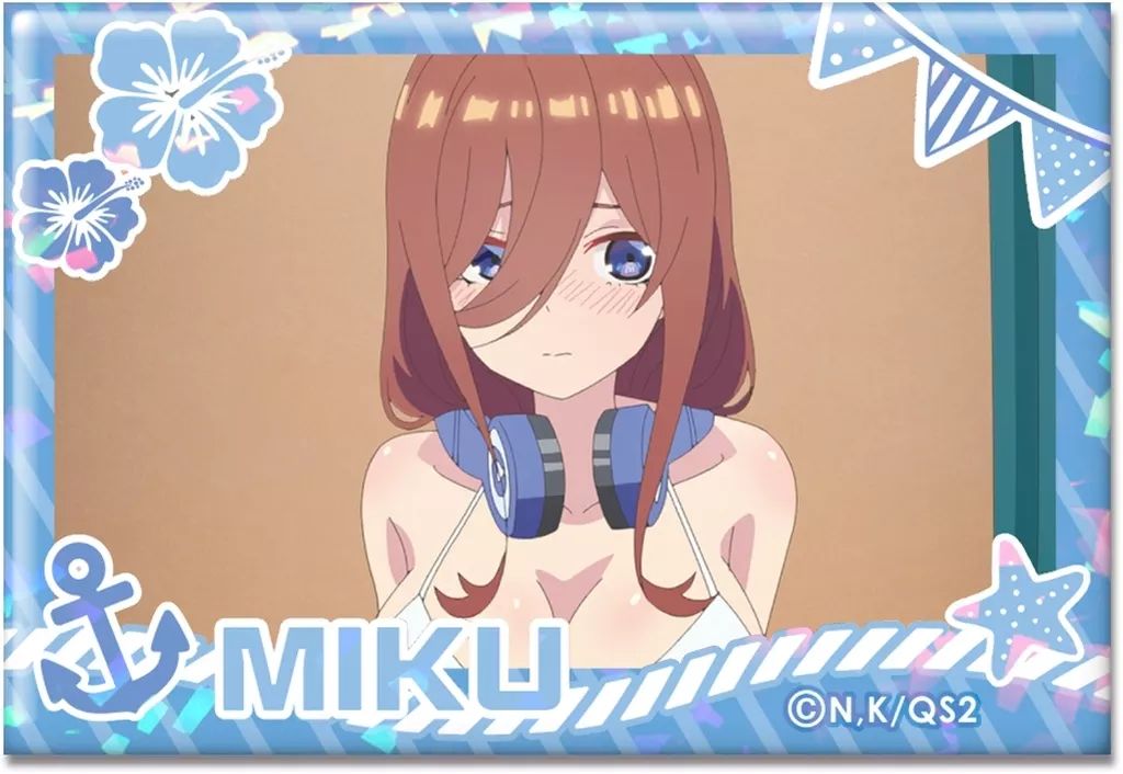 五等分の花嫁　原画展　三玖　缶バッジ　ホログラム 五等分の花嫁 ハンズ トレーディングホログラム 缶バッジ