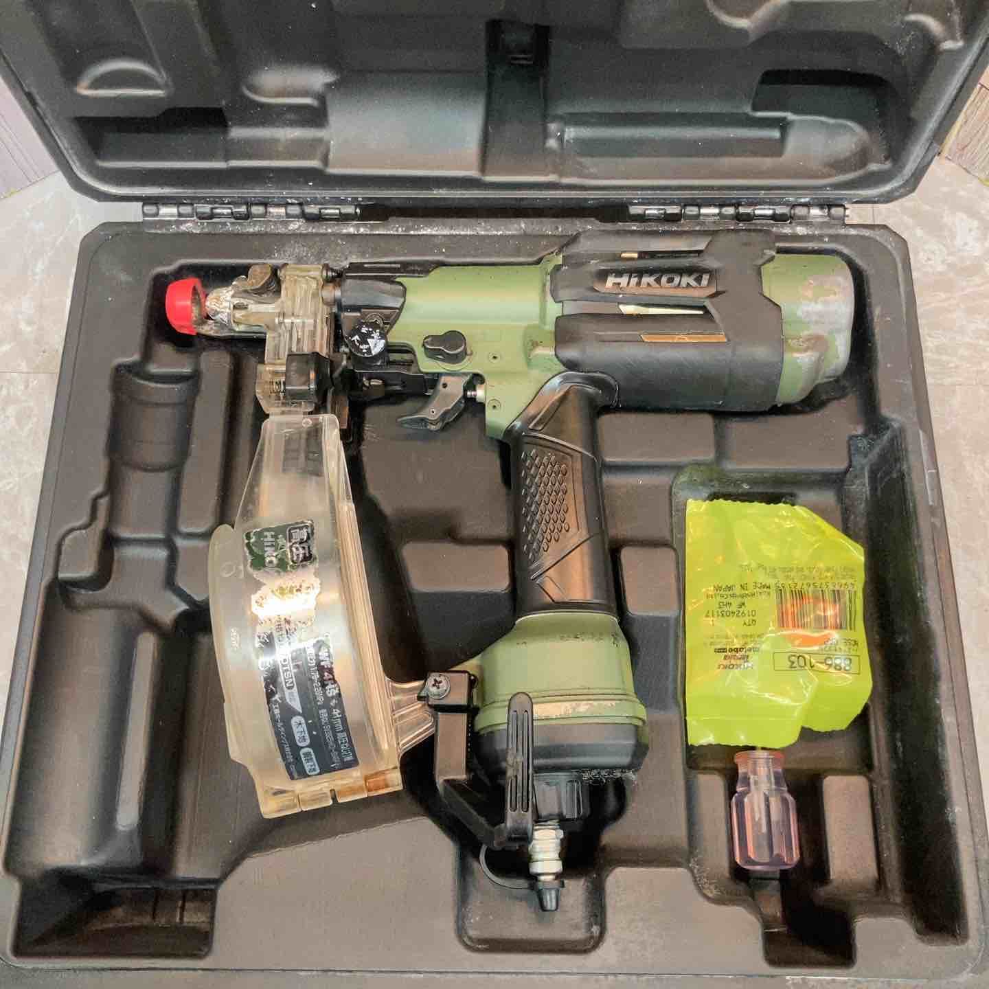 ハイコーキ HIKOKI 旧 日立工機 高圧エアネジ打ち機 WF4HS AG アブソリュートグリーン 八潮店