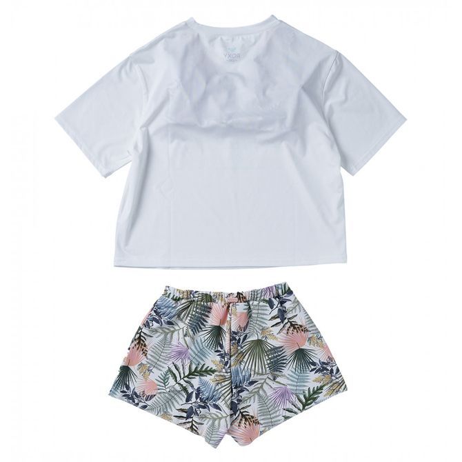 【MNT】ロキシー Roxy キッズ　MINI SIMPLY BOTANICAL ラッシュTシャツ付き 水着 3点セット スウィムウェア 子ども服