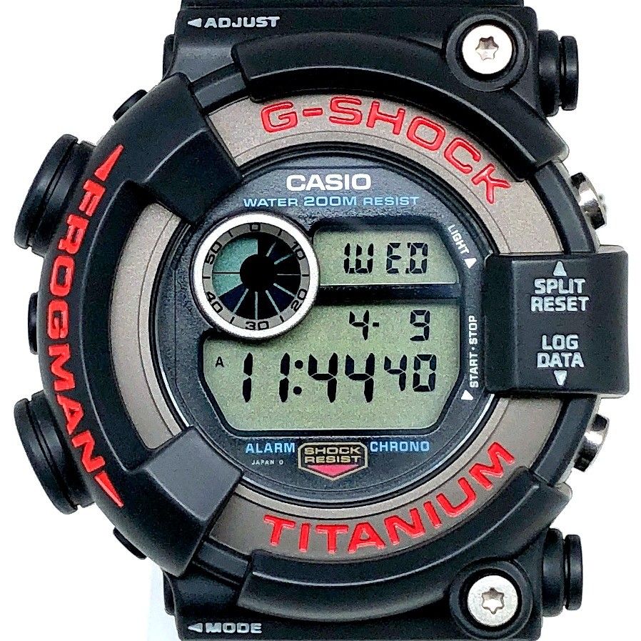 G-SHOCK ジーショック DW-8200-1A FROGMAN 2代目 フロッグマン チタンケース ダークグレー レッドロゴ 1995年6月発売
