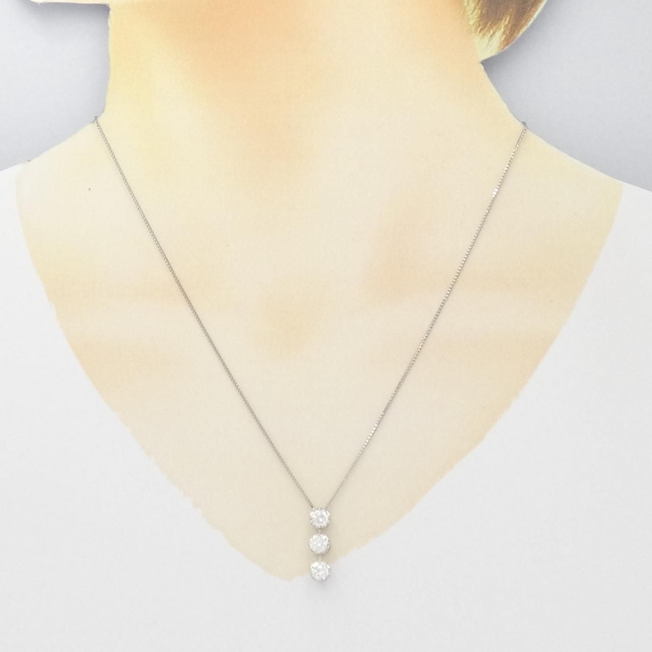 新品】PT900/PT850 2WAY ダイヤモンド ネックレス 1.070CT G SI1 VG  