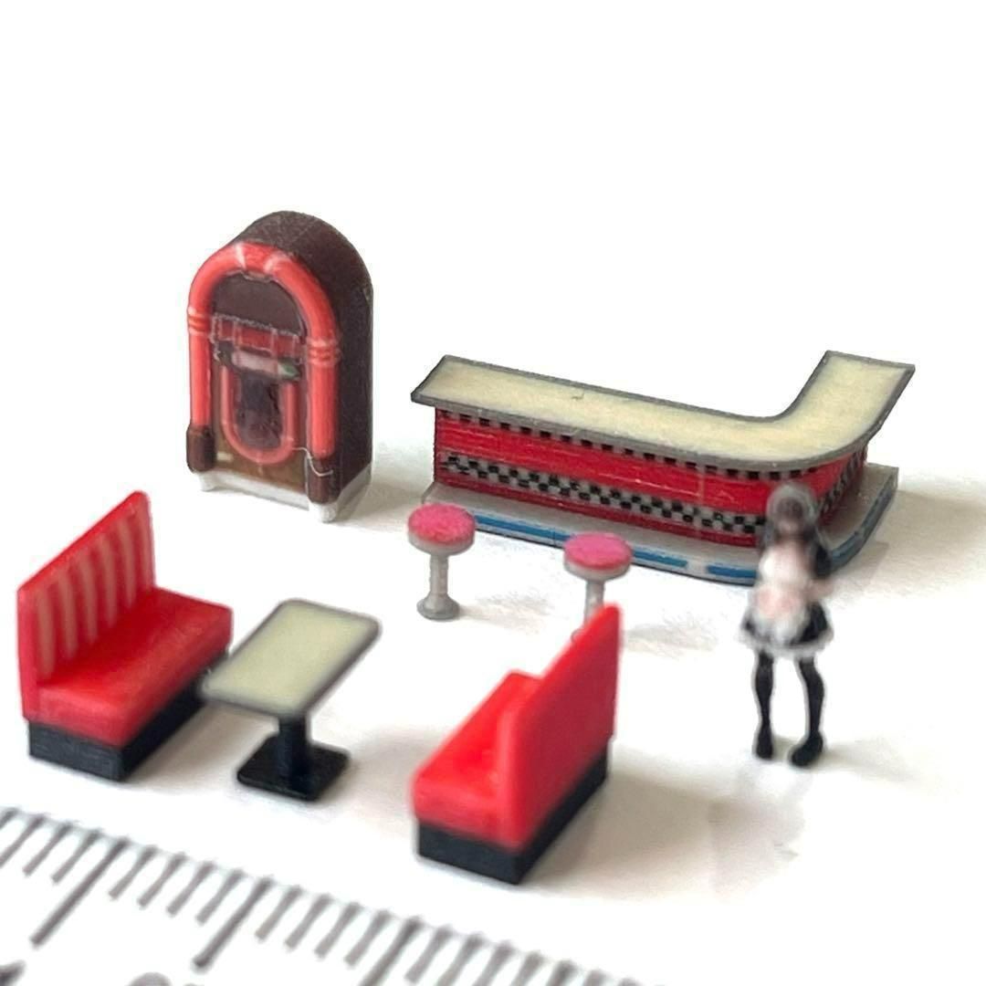 完成品 Nゲージ 1/150 ダイナーセット フィギュアに 1/64より小