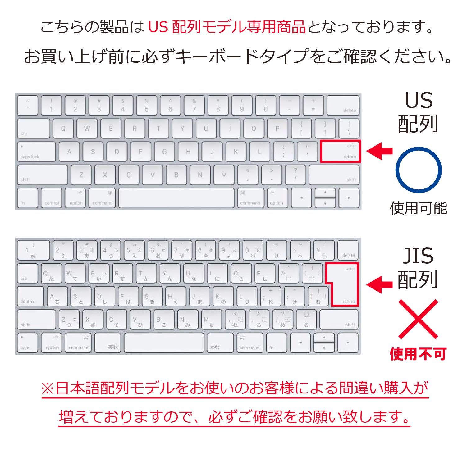 US配列/英語配列 キーボードモデル専用 MacBook Pro/MacBook Air US 