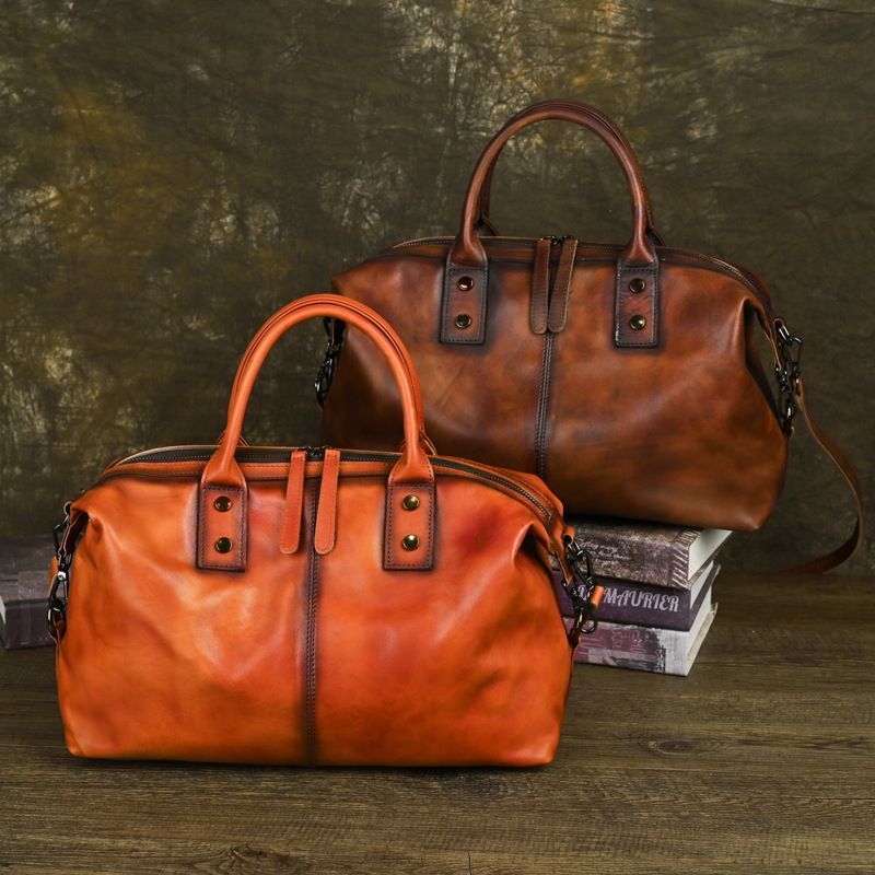 ハンドバッグ ヴィンテージ 本革 サッチェル トートバッグ 2WAY