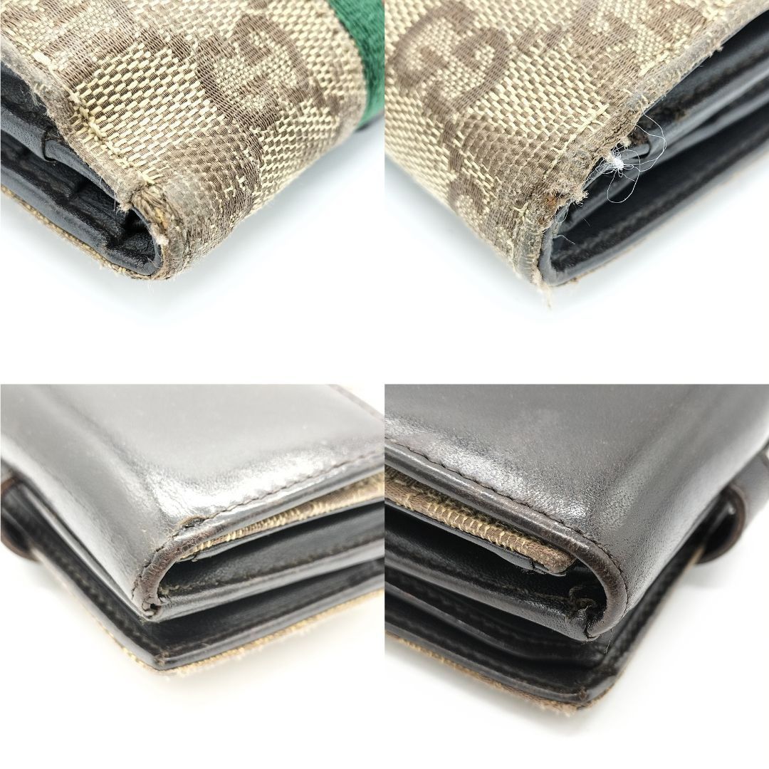 グッチ　折り財布　二つ折り財布　シェリーライン　ジャッキー　GGキャンバス　美品 品格を日常に✨】 GUCCI グッチ ジャッキー 二つ折り財布 GG