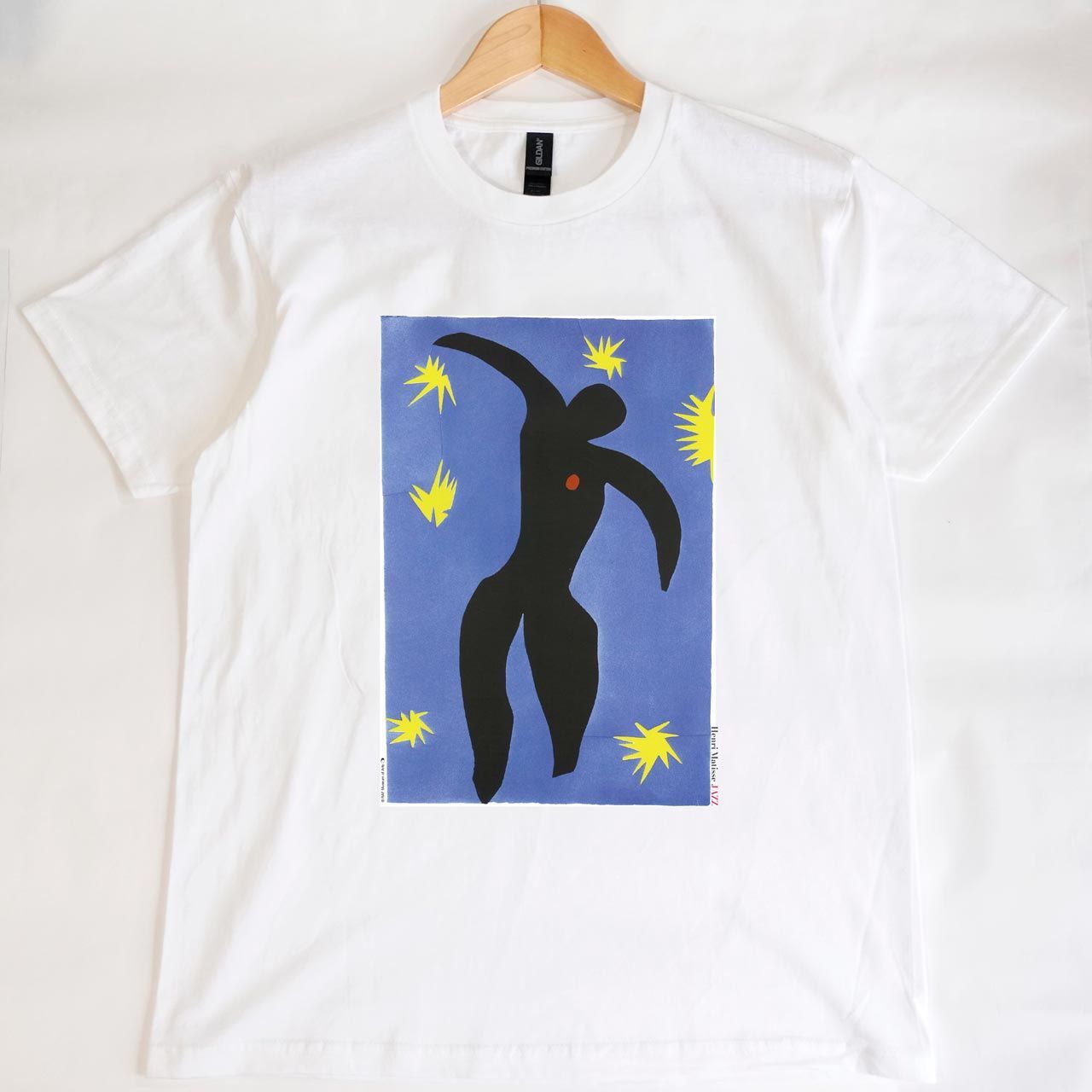 イカロス マティス ジャズ 半袖 Tシャツ ホワイト GILDAN(ギルダン) 5.3オンス 男女兼用【RAF】Henry Matisse S/S TEE 631101