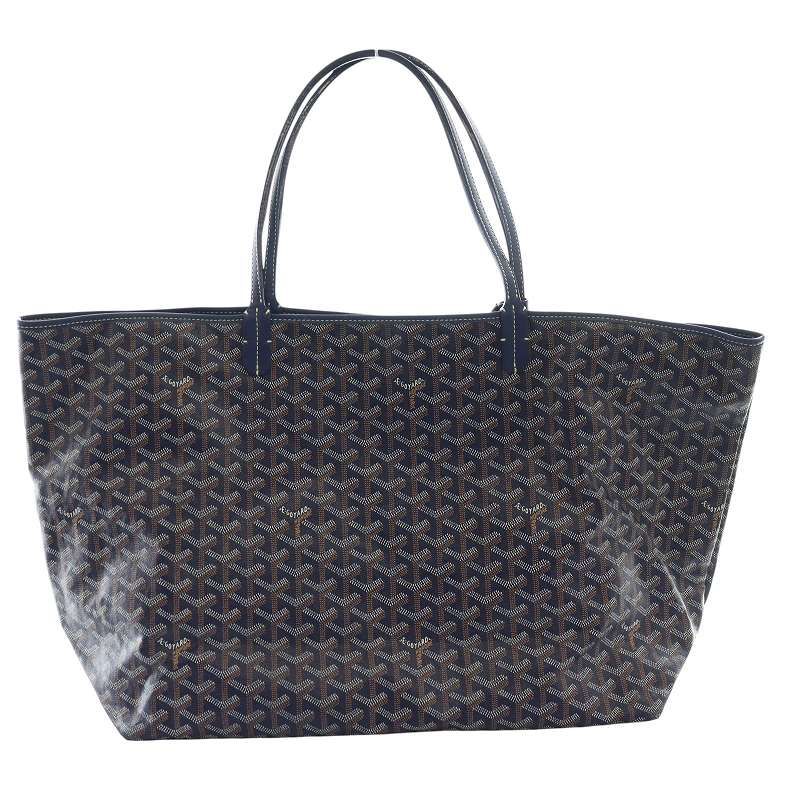 ゴヤール GOYARD サンルイ GM トートバッグ 総柄 ポーチ付き 紺