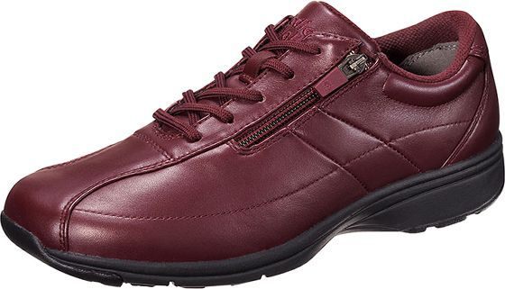 ひざに優しい アサヒ asahi メディカルウォークLF ウォーキングシューズ レディース 通勤 幅広 甲高 AMW ahlf ワイン（） 22.0cm