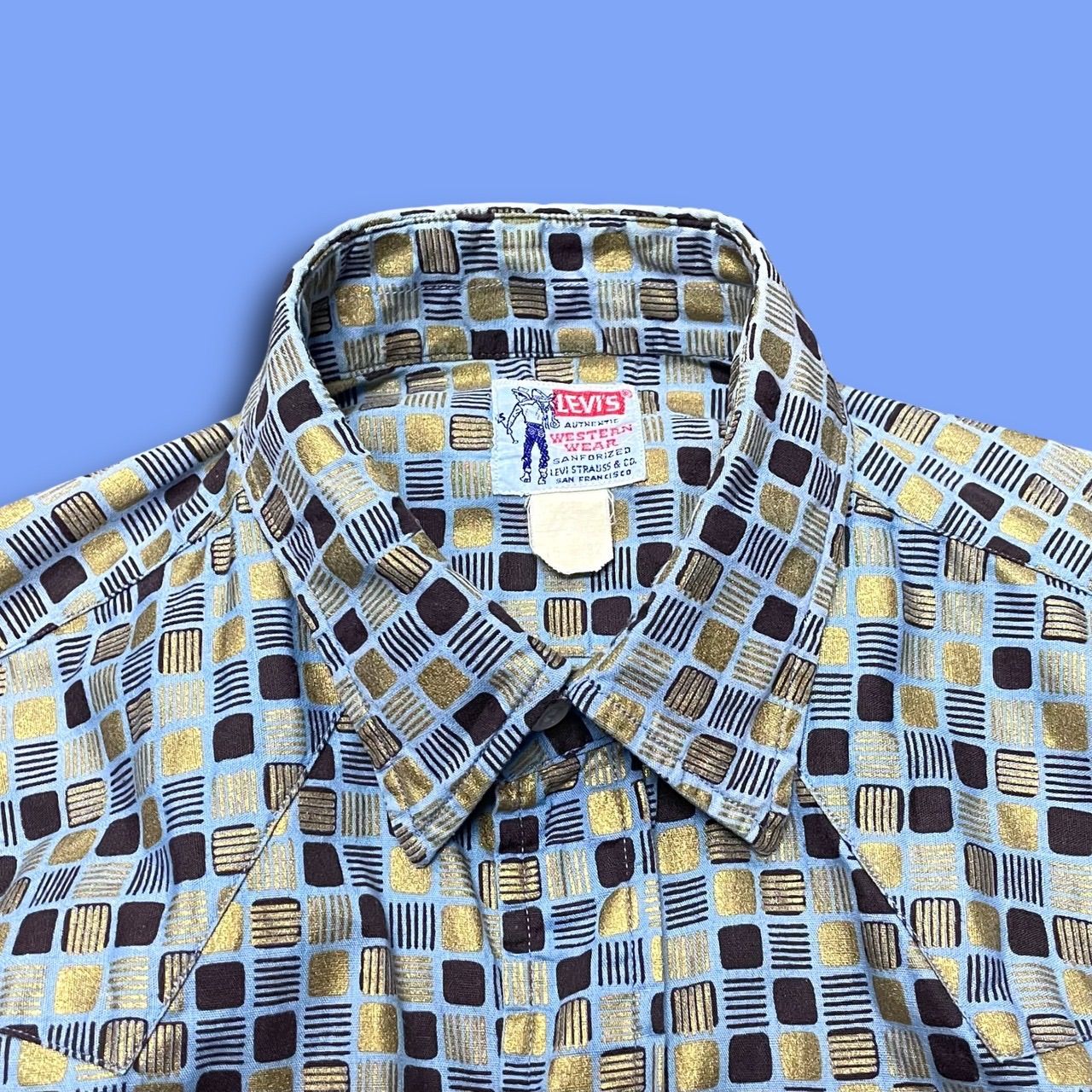 vintage 60's Levi'sサドルマンタグ　ウエスタンシャツ POST JUNK / 60's LEVI'S サドルマン ウエスタンシャツ [About M]