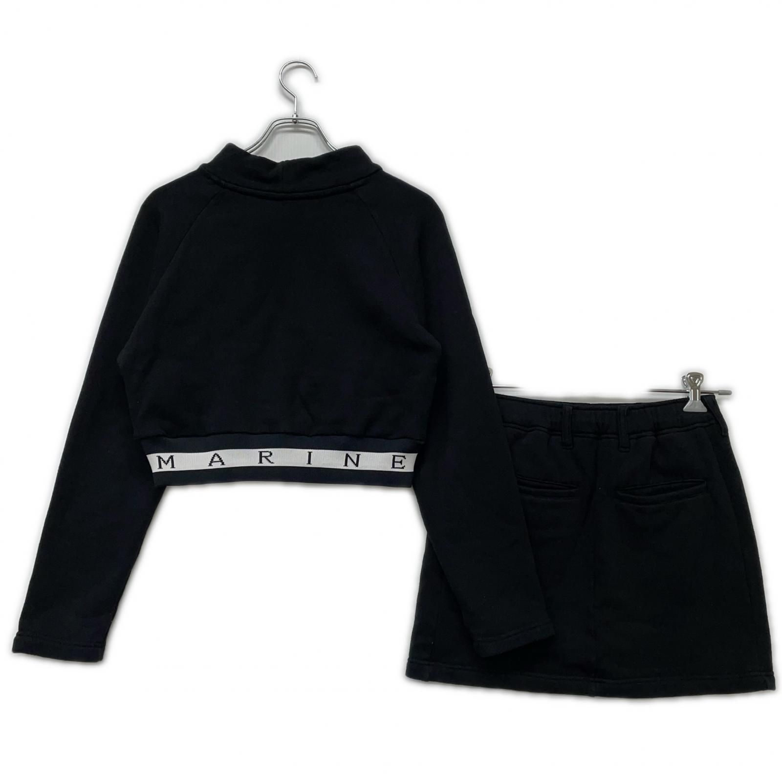 レディース ムータマリン muta MARINE セットアップ 1 S 黒 ブラック 裏起毛 スウェット素材
