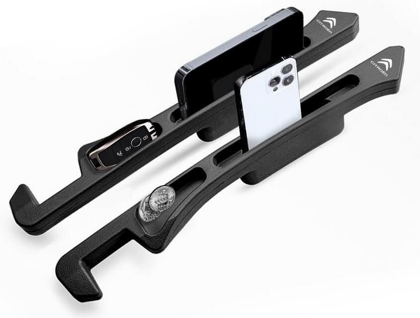 シトロエン 車用 シート隙間埋め シート 座席隙間クッション C3エアクロス DS3カブリオ C3 C4 車用シート コンソール 隙間 クッション 小物入れ付き 携帯電話のストレージ ストレージスロット
