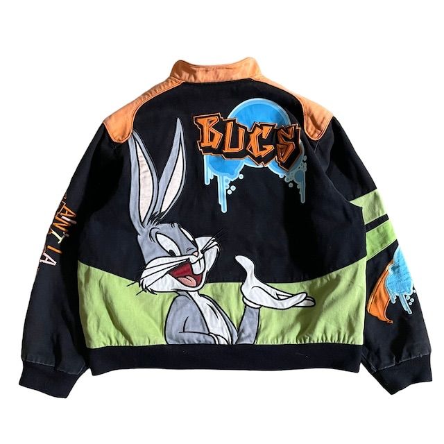 希少　jeff hamilton loony tunes レーシングジャケット 90s JEFF HAMILTON × LOONEYTUNES レーシングJKT - メルカリ