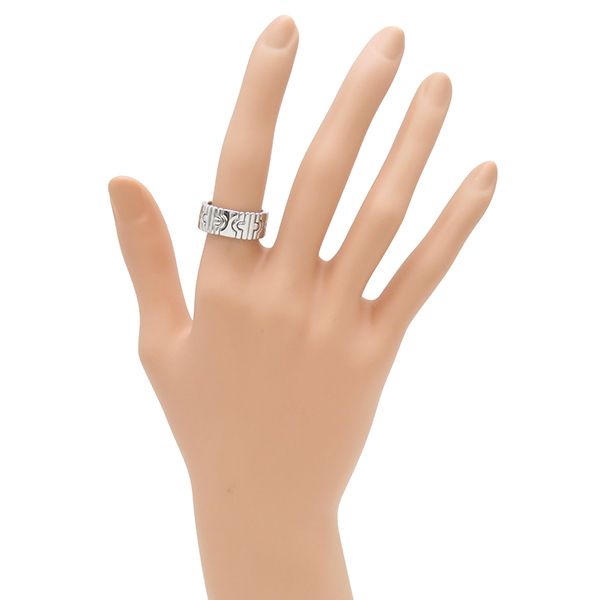 ブルガリ BVLGARI リング 指輪 パレンテシ K18WG ホワイト