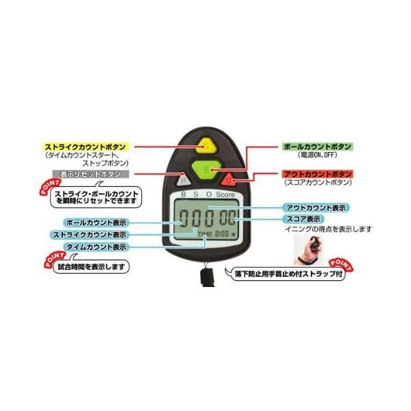 ダンノ(DANNO) デジタルベースボールカウンター D1301 (幅5×長さ8×厚み1)