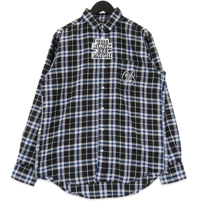 未使用 BLACKEYEPATCH ブラックアイパッチ B EMBLEM FLANNEL SHIRT 